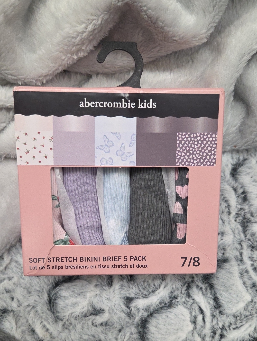 abercrombie kids Purple & Gray Girls 5-Pack Soft Stretch Bikini Briefs